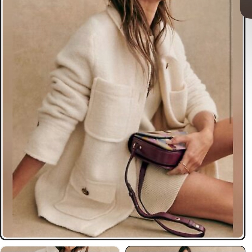 Sézane - Paolo coat - off white - size 4 - new